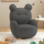 Lumendat Contemporary Creative Kids Bear Lamb Cashmere Accent Chair Backrest Armrest For Living Room Lumendat