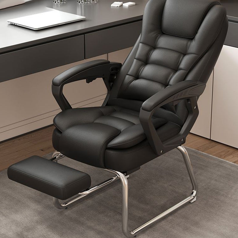 Modern Minimalist Fabric PU Leather Steel Rectangle Bow Desk Chair Backrest Armrest Footrest For Home Office DFM-F