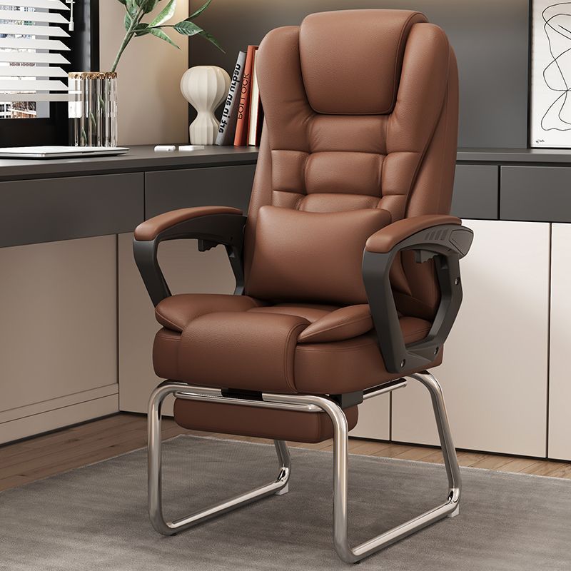 Modern Minimalist Fabric PU Leather Steel Rectangle Bow Desk Chair Backrest Armrest Footrest For Home Office