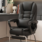 Modern Minimalist Fabric PU Leather Steel Rectangle Bow Desk Chair Backrest Armrest Footrest For Home Office DFM-F