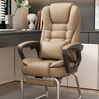 Modern Minimalist Fabric PU Leather Steel Rectangle Bow Desk Chair Backrest Armrest Footrest For Home Office DFM-F
