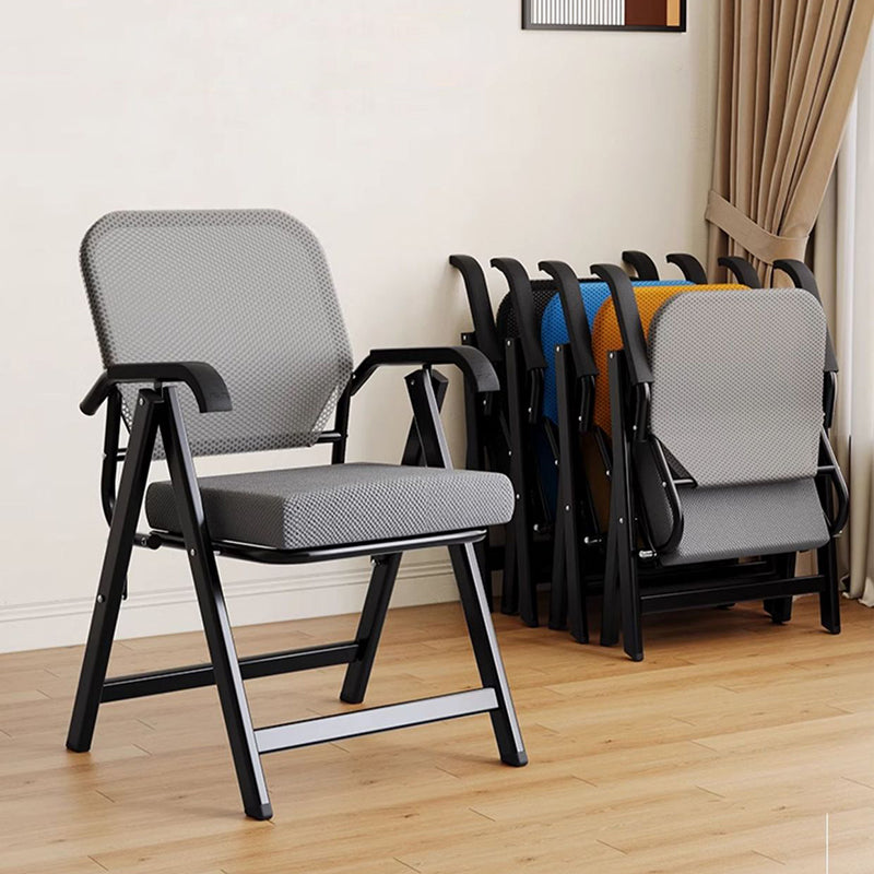 Modern Simplicity Square 3D Breathable Mesh Upholstered Foldable Desk Chair Backrest Armrest For Home Office DFM-F