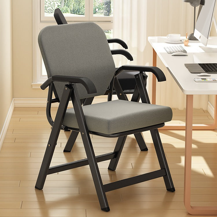Modern Simplicity Square 3D Breathable Mesh Upholstered Foldable Desk Chair Backrest Armrest For Home Office DFM-F