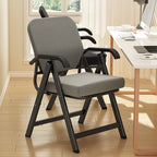 Modern Simplicity Square 3D Breathable Mesh Upholstered Foldable Desk Chair Backrest Armrest For Home Office DFM-F