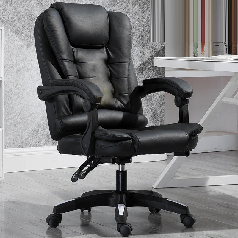 Modern Minimalist Rectangular Square Rotatable Liftable PU Leather Steel Nylon Wood Massage Desk Chair Backrest Armrest For Home Office DFM-F