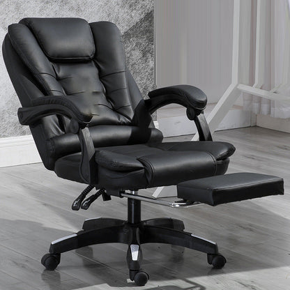 Modern Minimalist Rectangular Square Rotatable Liftable PU Leather Steel Nylon Wood Massage Desk Chair Backrest Armrest For Home Office