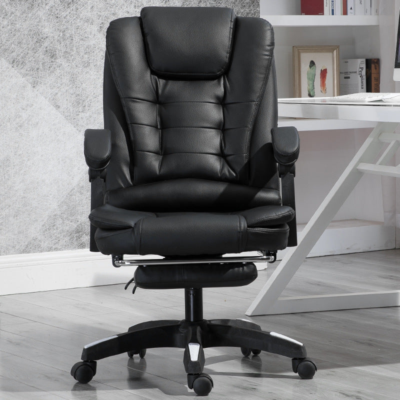 Modern Minimalist Rectangular Square Rotatable Liftable PU Leather Steel Nylon Wood Massage Desk Chair Backrest Armrest For Home Office DFM-F
