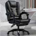 Modern Minimalist Rectangular Square Rotatable Liftable PU Leather Steel Nylon Wood Massage Desk Chair Backrest Armrest For Home Office DFM-F