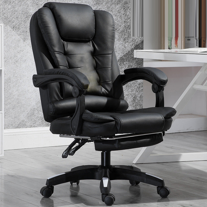 Modern Minimalist Rectangular Square Rotatable Liftable PU Leather Steel Nylon Wood Massage Desk Chair Backrest Armrest For Home Office