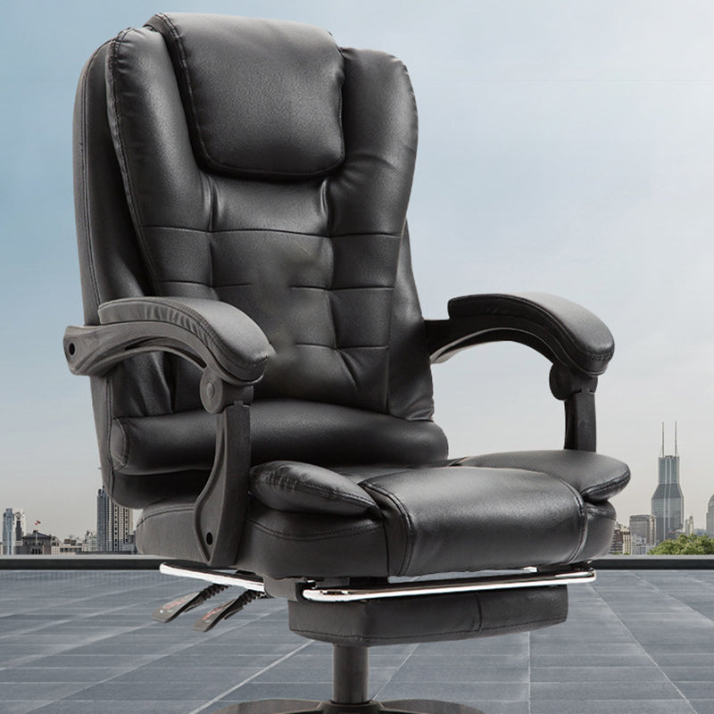 Modern Minimalist Rectangular Square Rotatable Liftable PU Leather Steel Nylon Wood Massage Desk Chair Backrest Armrest For Home Office DFM-F