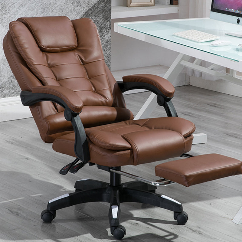 Modern Minimalist Rectangular Square Rotatable Liftable PU Leather Steel Nylon Wood Massage Desk Chair Backrest Armrest For Home Office DFM-F