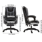 Modern Minimalist Rectangular Square Rotatable Liftable PU Leather Steel Nylon Wood Massage Desk Chair Backrest Armrest For Home Office DFM-F