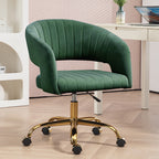 Contemporary Scandinavian Liftable Swivel Curved Square Metal Hemp Velvet Desk Chair Backrest Armrest For Home Office DFM-F