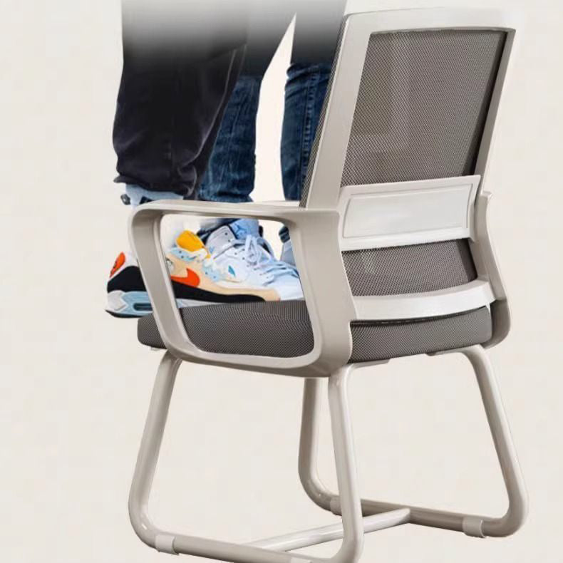 Modern Minimalist Square Rectangular Steel Mesh Desk Chair Backrest Armrest For Home Office DFM-F