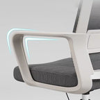 Modern Minimalist Square Rectangular Steel Mesh Desk Chair Backrest Armrest For Home Office DFM-F