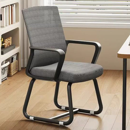 Modern Minimalist Square Rectangular Steel Mesh Desk Chair Backrest Armrest For Home Office DFM-F