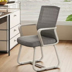 Modern Minimalist Square Rectangular Steel Mesh Desk Chair Backrest Armrest For Home Office DFM-F