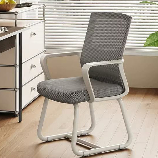 Modern Minimalist Square Rectangular Steel Mesh Desk Chair Backrest Armrest For Home Office DFM-F