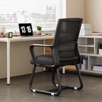 Modern Minimalist Square Rectangular Steel Mesh Desk Chair Backrest Armrest For Home Office DFM-F