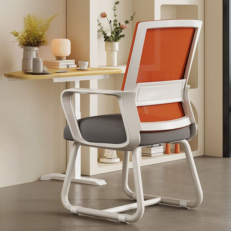 Modern Minimalist Square Rectangular Steel Mesh Desk Chair Backrest Armrest For Home Office DFM-F