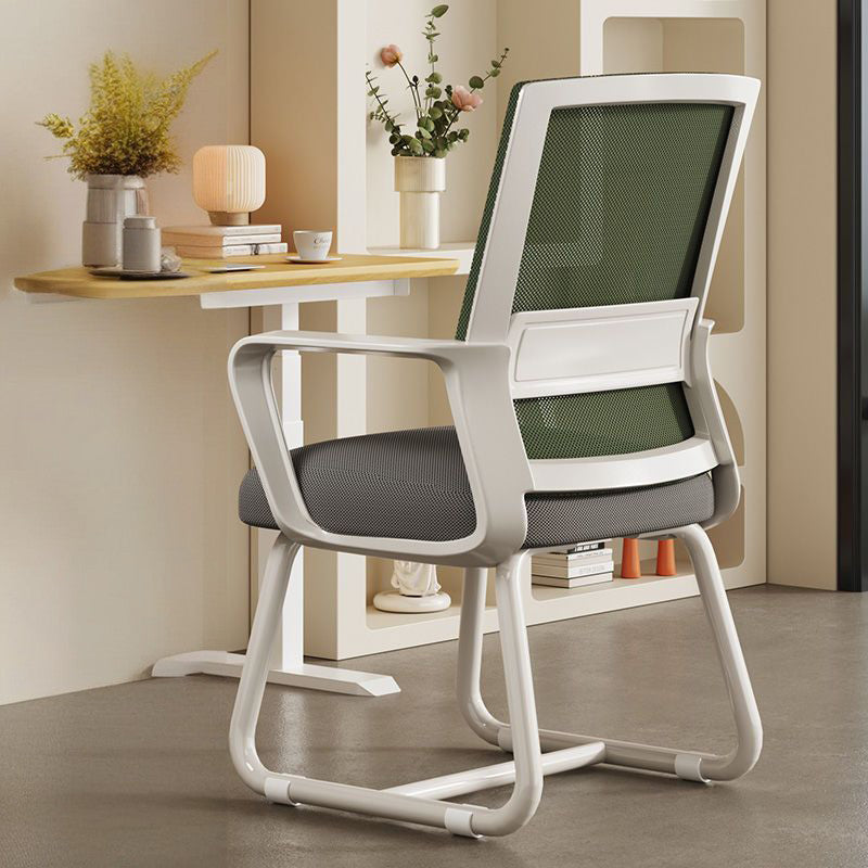 Modern Minimalist Square Rectangular Steel Mesh Desk Chair Backrest Armrest For Home Office DFM-F