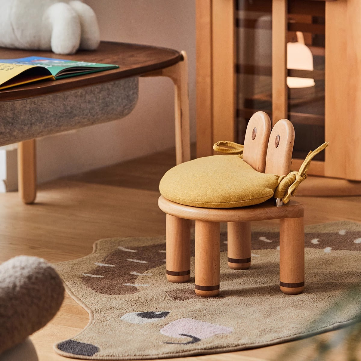 Lumendat Contemporary Creative Kids Crab Round Chair Backrest For Living Room Lumendat