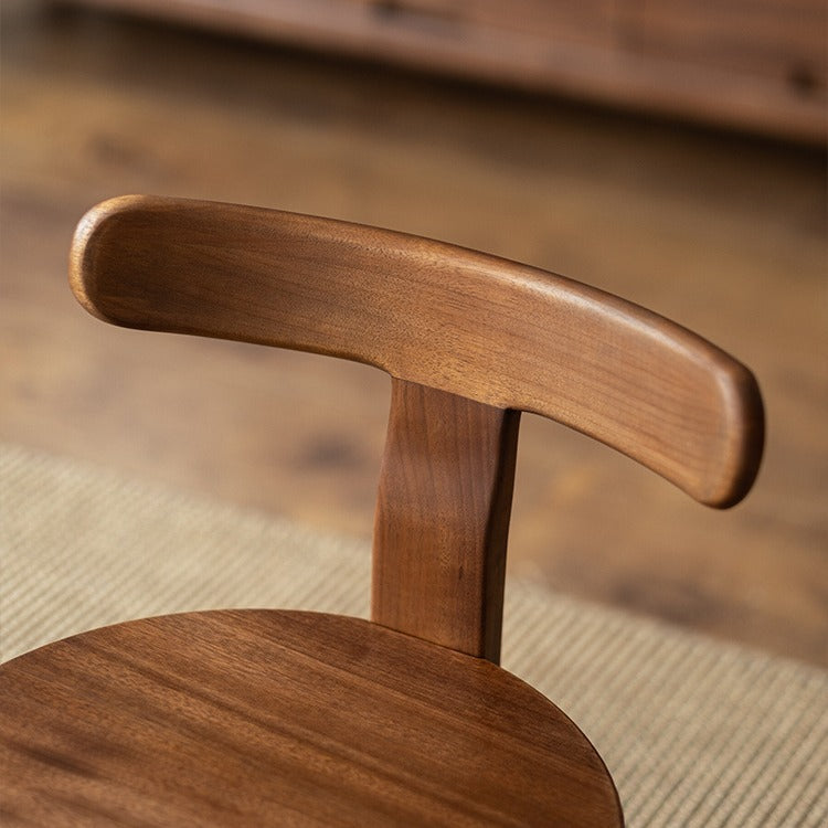 Lumendat Modern Minimalist Swivel Kids Round Wood Chair Backrest For Living Room Lumendat