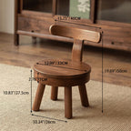 Lumendat Modern Minimalist Swivel Kids Round Wood Chair Backrest For Living Room Lumendat