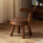 Lumendat Modern Minimalist Swivel Kids Round Wood Chair Backrest For Living Room Lumendat