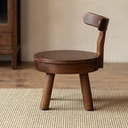 Lumendat Modern Minimalist Swivel Kids Round Wood Chair Backrest For Living Room Lumendat