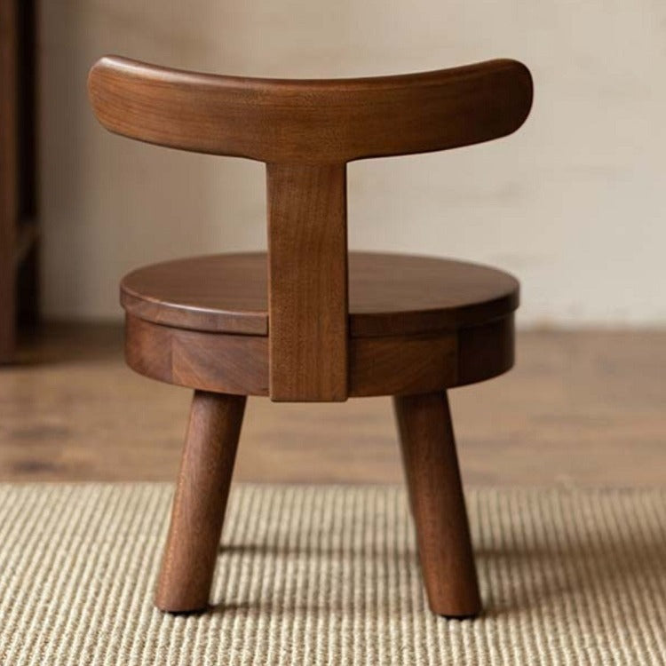 Lumendat Modern Minimalist Swivel Kids Round Wood Chair Backrest For Living Room Lumendat