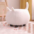 Lumendat Contemporary Creative Cute Cartoon Kids Animal Oval Teddy Velvet Chair For Living Room Lumendat