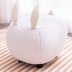 Lumendat Contemporary Creative Cute Cartoon Kids Animal Oval Teddy Velvet Chair For Living Room Lumendat