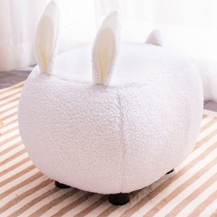 Lumendat Contemporary Creative Cute Cartoon Kids Animal Oval Teddy Velvet Chair For Living Room Lumendat