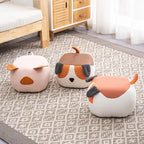 Lumendat Contemporary Creative Cute Cartoon Kids Animal Oval Teddy Velvet Chair For Living Room Lumendat