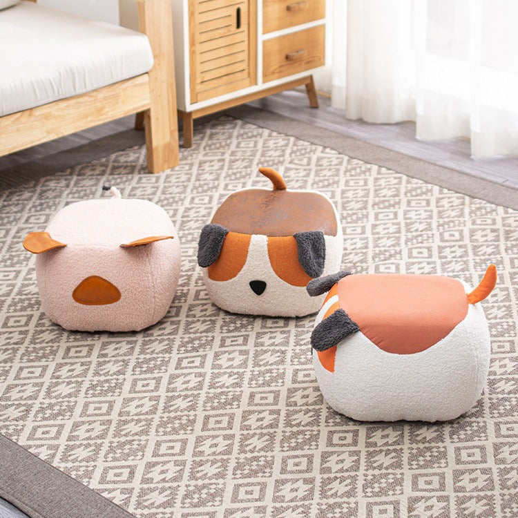 Lumendat Contemporary Creative Cute Cartoon Kids Animal Oval Teddy Velvet Chair For Living Room Lumendat