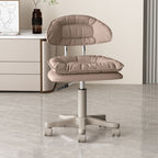 Modern Minimalist Movable Swivel Liftable Rectangle Square Metal PU Leather Nylon Cosmetic Chair Desk Chair Backrest For Home Office DFM-F
