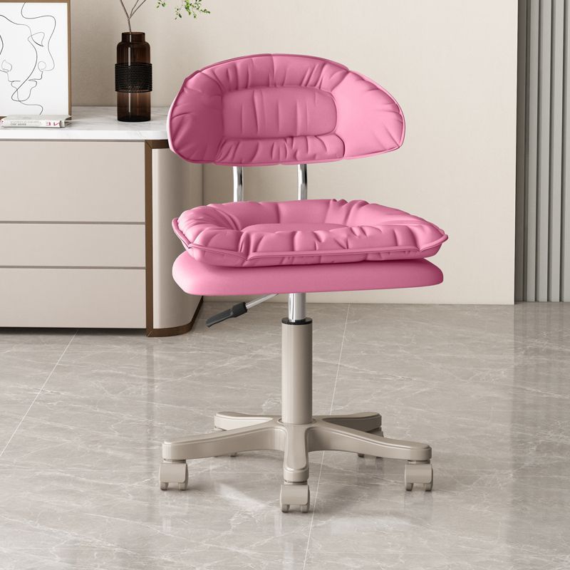 Modern Minimalist Movable Swivel Liftable Rectangle Square Metal PU Leather Nylon Cosmetic Chair Desk Chair Backrest For Home Office DFM-F