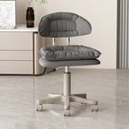 Modern Minimalist Movable Swivel Liftable Rectangle Square Metal PU Leather Nylon Cosmetic Chair Desk Chair Backrest For Home Office DFM-F