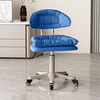 Modern Minimalist Movable Swivel Liftable Rectangle Square Metal PU Leather Nylon Cosmetic Chair Desk Chair Backrest For Home Office DFM-F