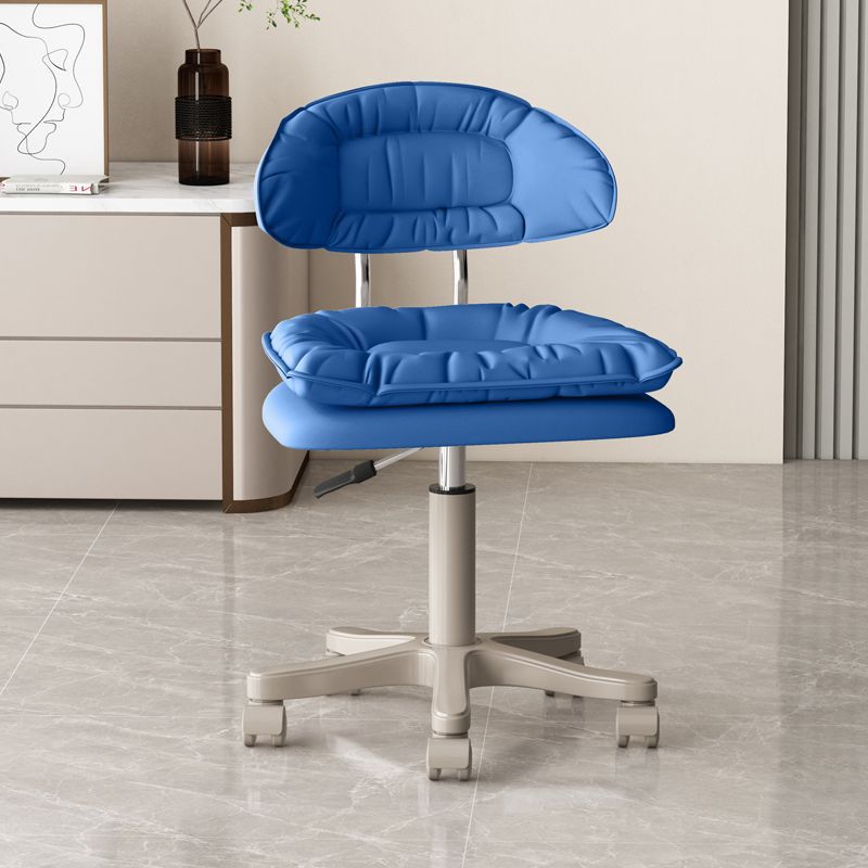 Modern Minimalist Movable Swivel Liftable Rectangle Square Metal PU Leather Nylon Cosmetic Chair Desk Chair Backrest For Home Office DFM-F