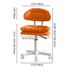 Modern Minimalist Movable Swivel Liftable Rectangle Square Metal PU Leather Nylon Cosmetic Chair Desk Chair Backrest For Home Office DFM-F