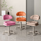 Modern Minimalist Movable Swivel Liftable Rectangle Square Metal PU Leather Nylon Cosmetic Chair Desk Chair Backrest For Home Office DFM-F
