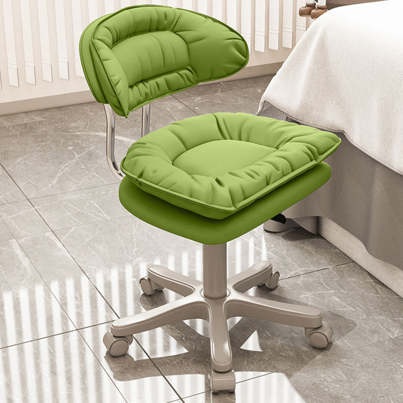 Modern Minimalist Movable Swivel Liftable Rectangle Square Metal PU Leather Nylon Cosmetic Chair Desk Chair Backrest For Home Office DFM-F