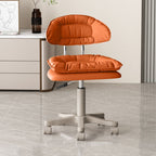 Modern Minimalist Movable Swivel Liftable Rectangle Square Metal PU Leather Nylon Cosmetic Chair Desk Chair Backrest For Home Office DFM-F