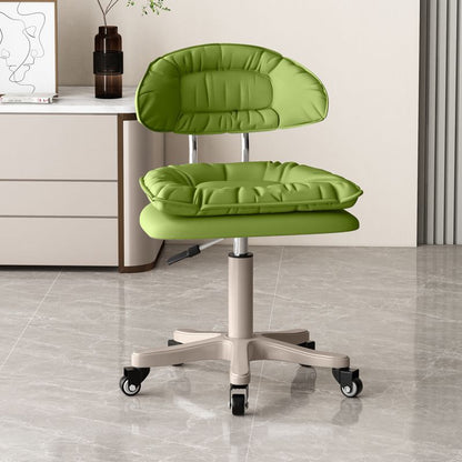 Modern Minimalist Movable Swivel Liftable Rectangle Square Metal PU Leather Nylon Cosmetic Chair Desk Chair Backrest For Home Office