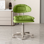 Modern Minimalist Movable Swivel Liftable Rectangle Square Metal PU Leather Nylon Cosmetic Chair Desk Chair Backrest For Home Office DFM-F