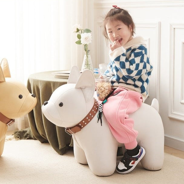 Lumendat Contemporary Creative Kids Bulldog Animal Fabric Chair For Living Room Lumendat