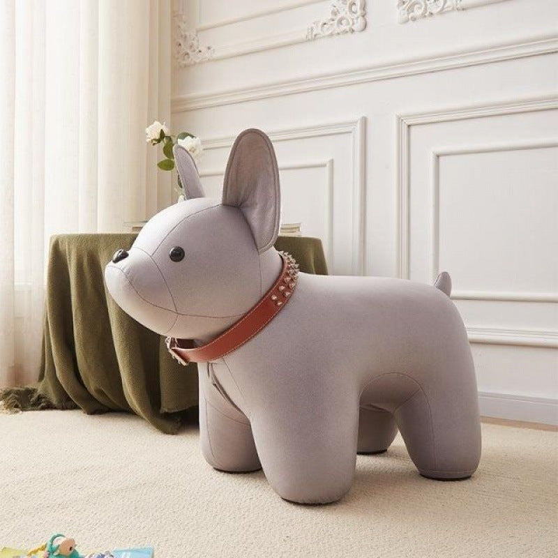 Lumendat Contemporary Creative Kids Bulldog Animal Fabric Chair For Living Room Lumendat