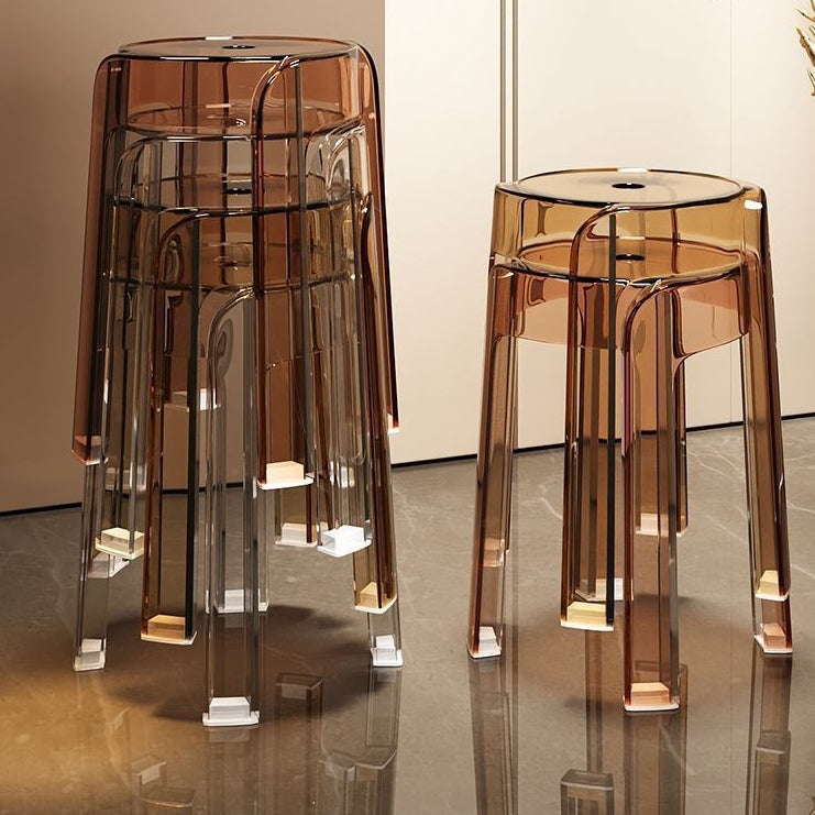 Modern Simplicity Round Acrylic Dining Chair For Dining Room Lumendat